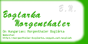 boglarka morgenthaler business card